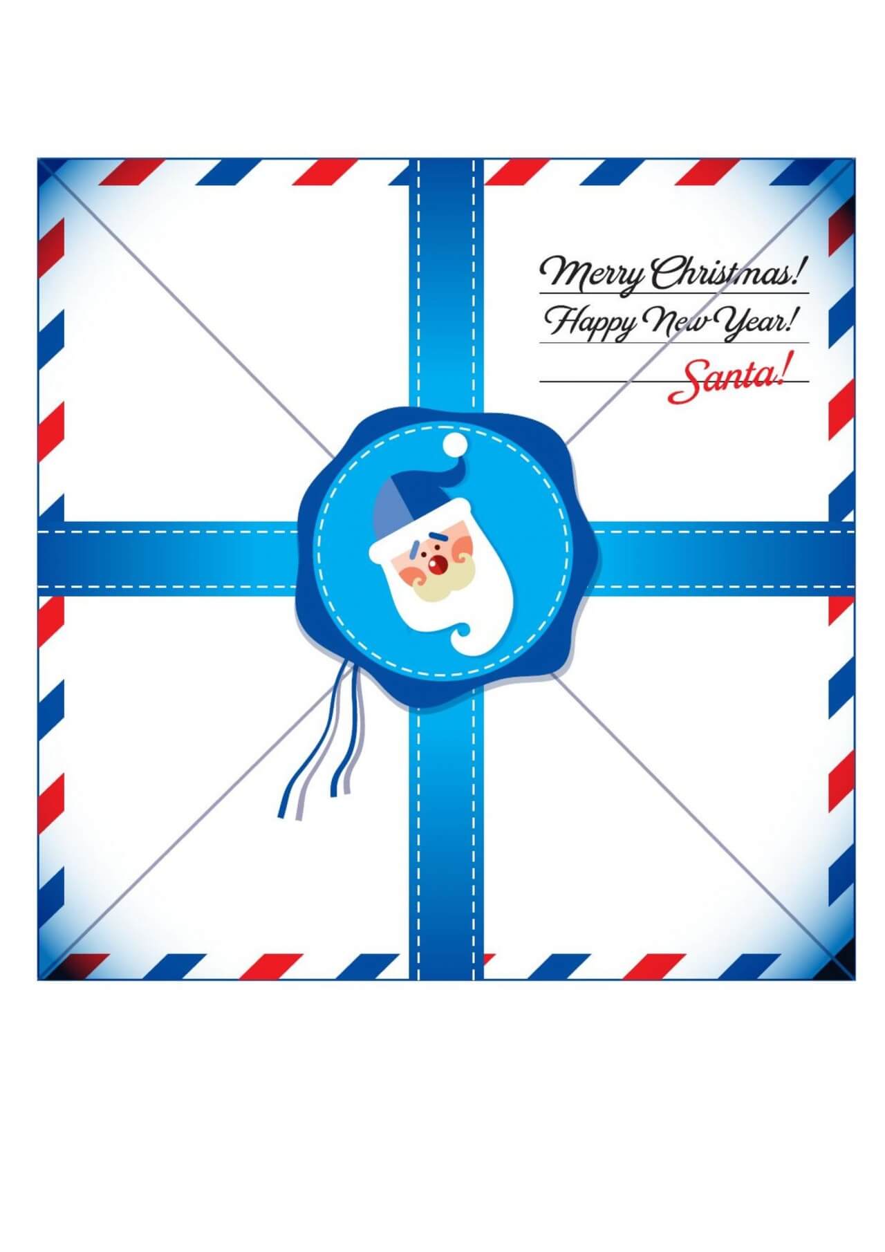 Free vector "New Year Card. Letter to Santa."