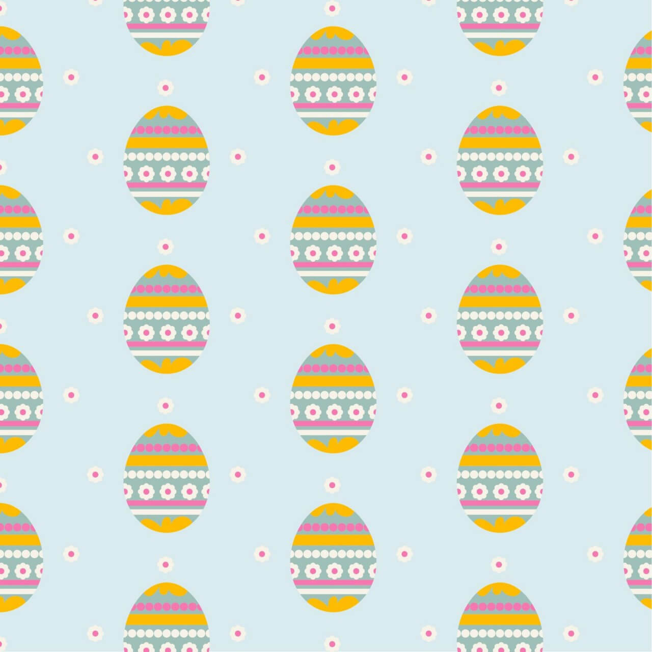 Free vector "Easter pattern with eggs"