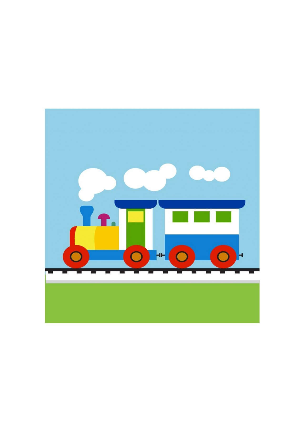 Free vector "Colorful Child train"