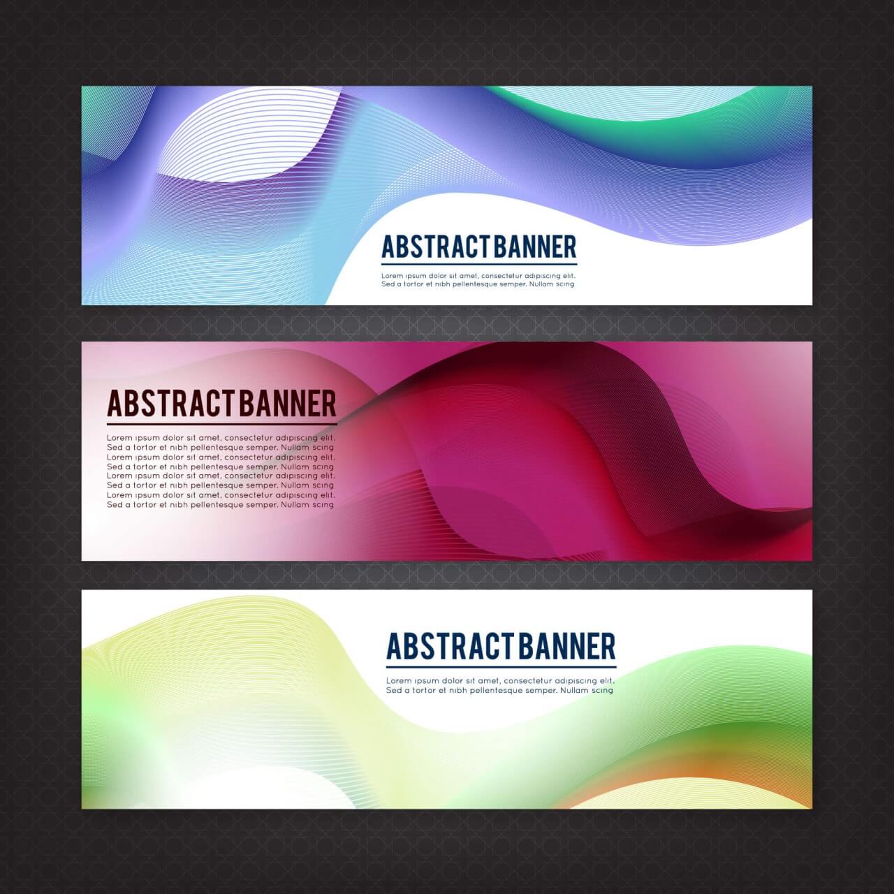 Free vector "Set of banners with different design elements"