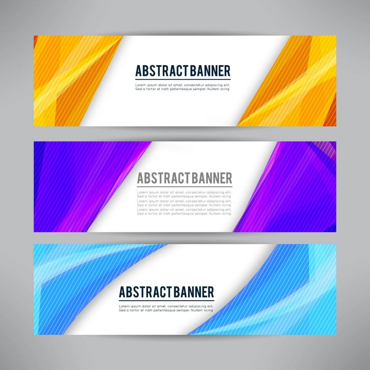 Free vector "Set of banners with different design elements"