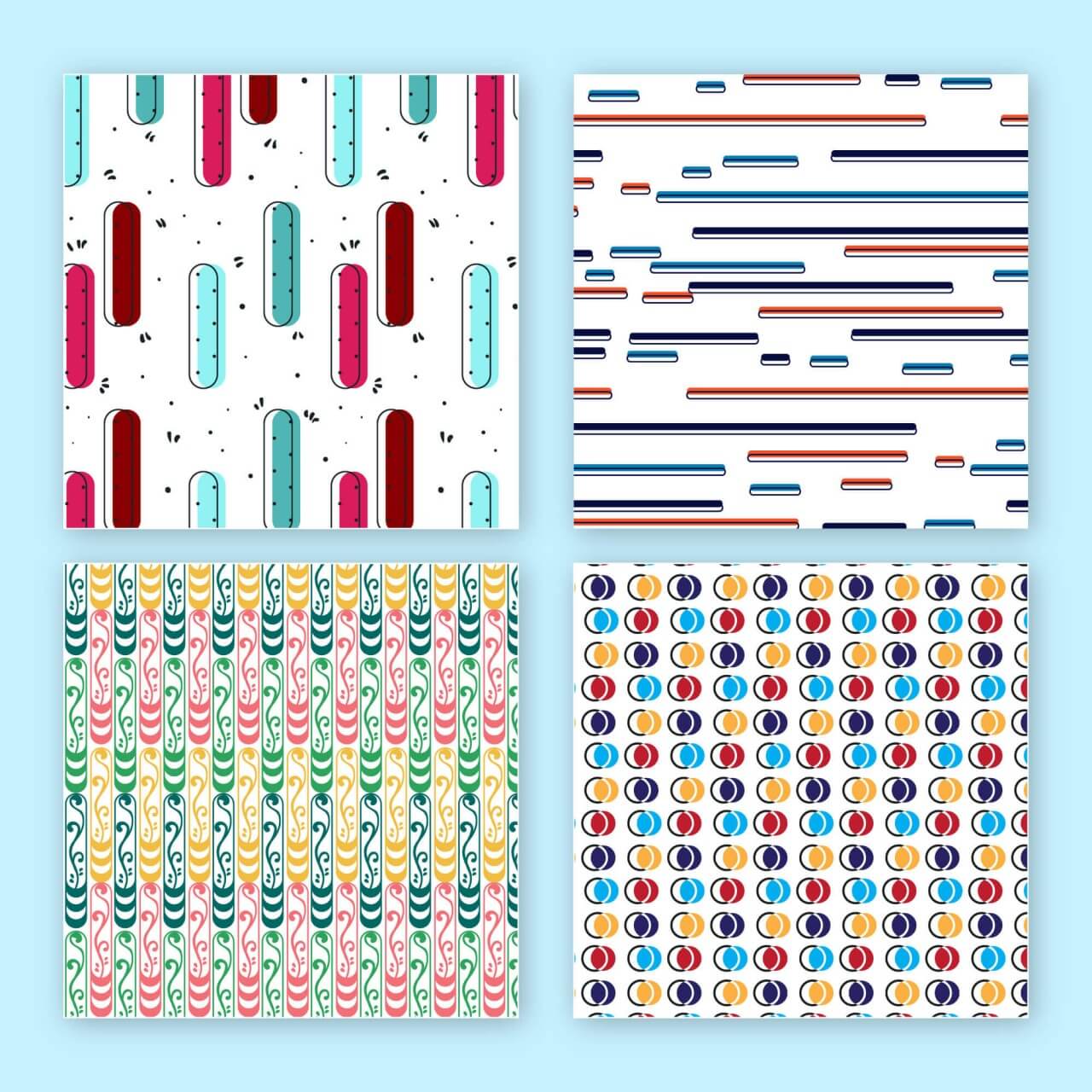 Free vector "Creative vector seamless patterns"