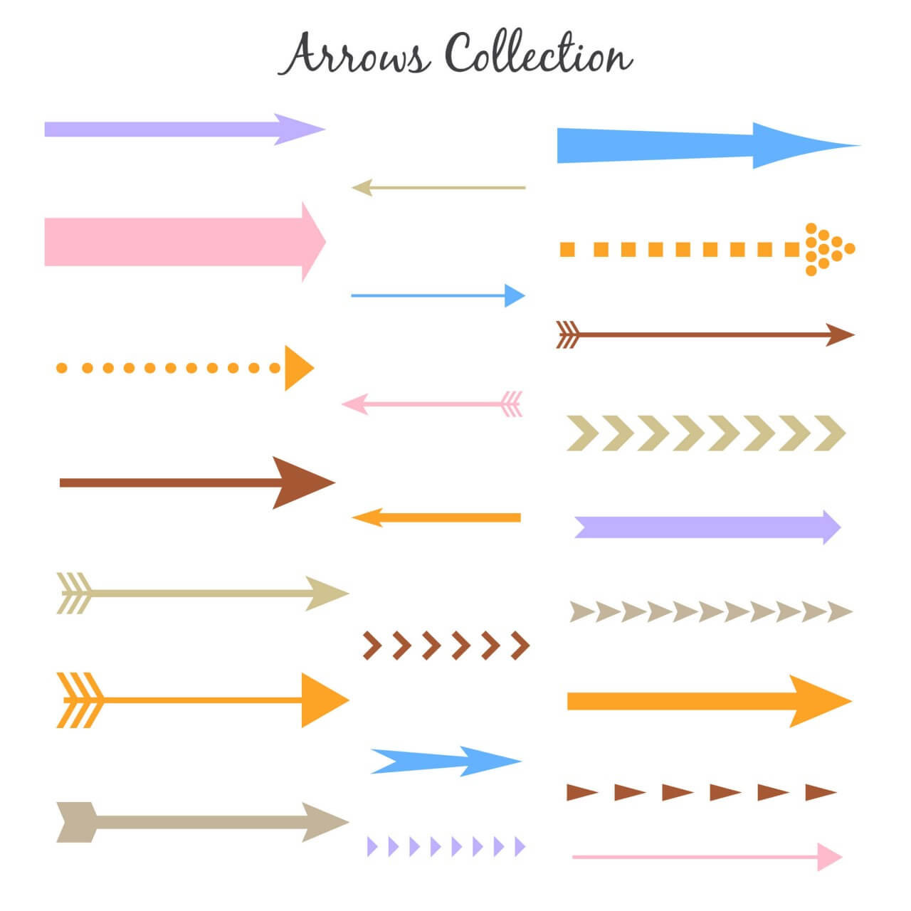 Free vector "Set of colorful vector arrows"