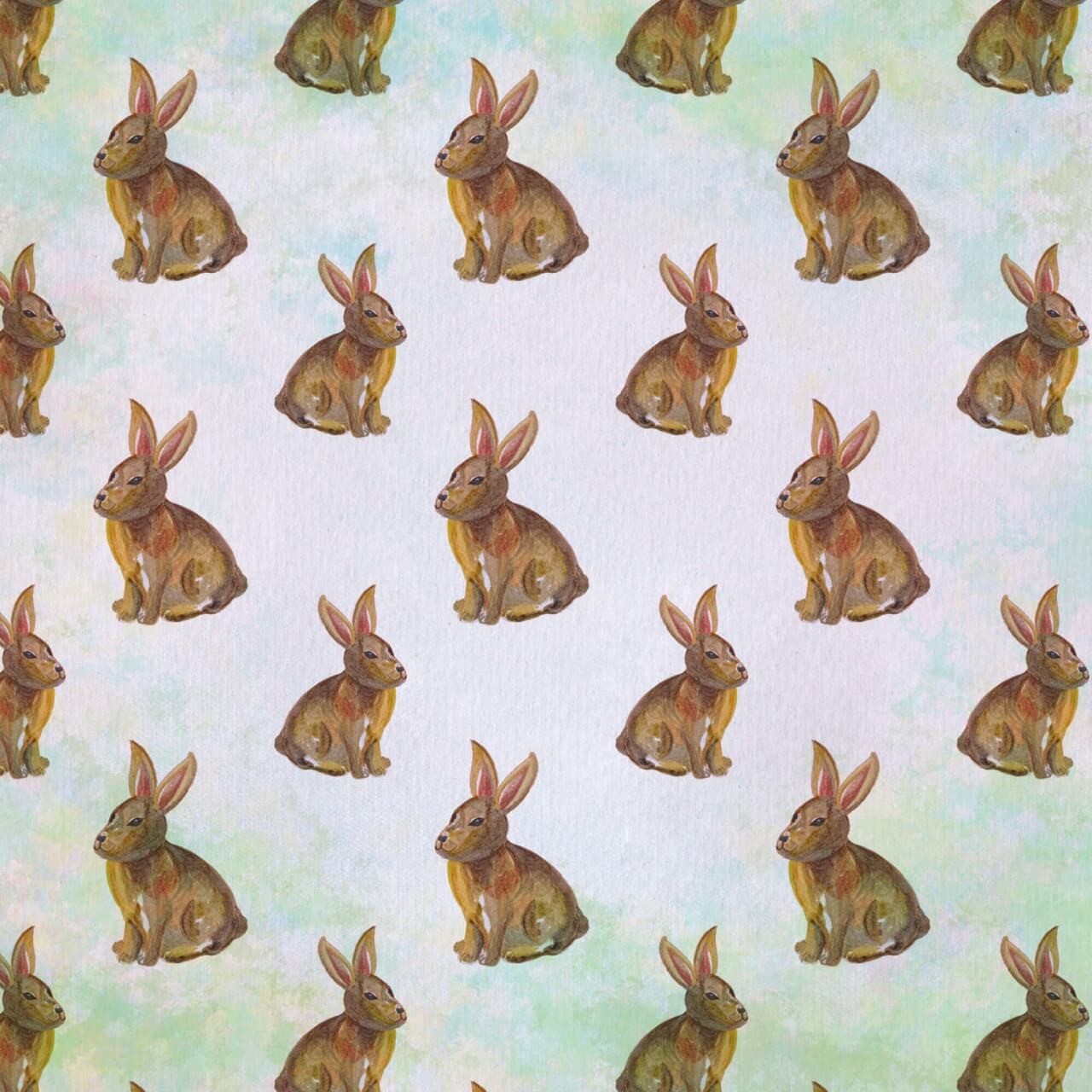 Free vector "Seamless pattern with watercolor rabbits"