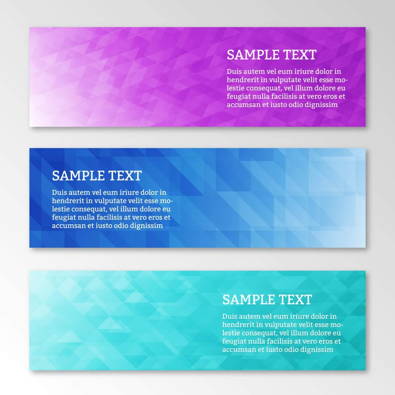 Free vector "Abstract business geometric banners set"