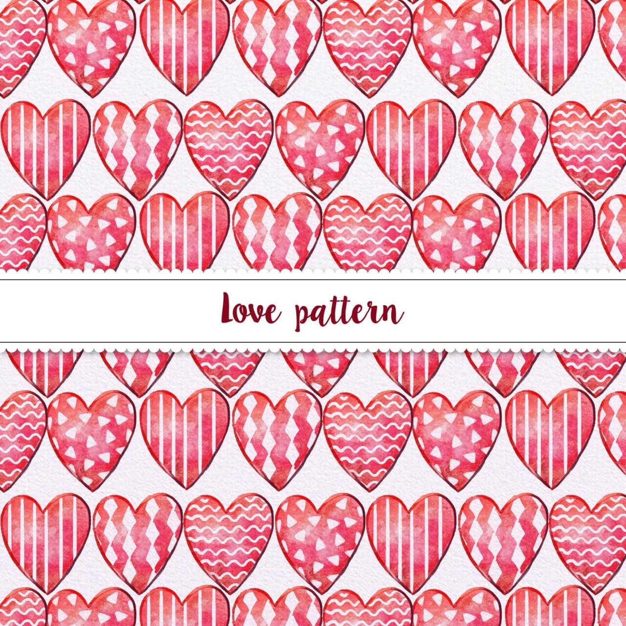 Free vector "Hand-drawn Doodle Seamless Pattern With Hearts"