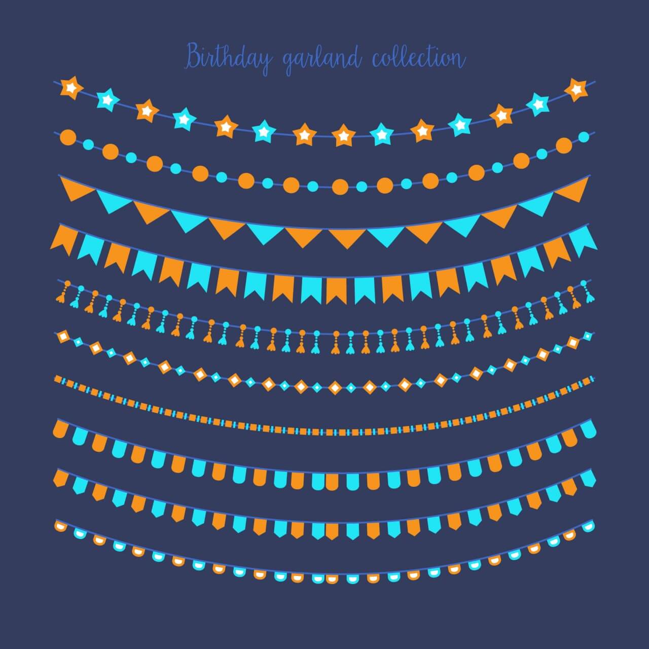 Free vector "Birthday garland collection"