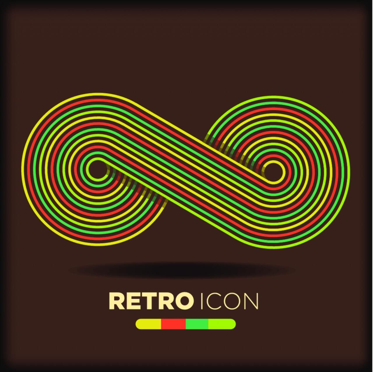 Free vector "Retro icon background"