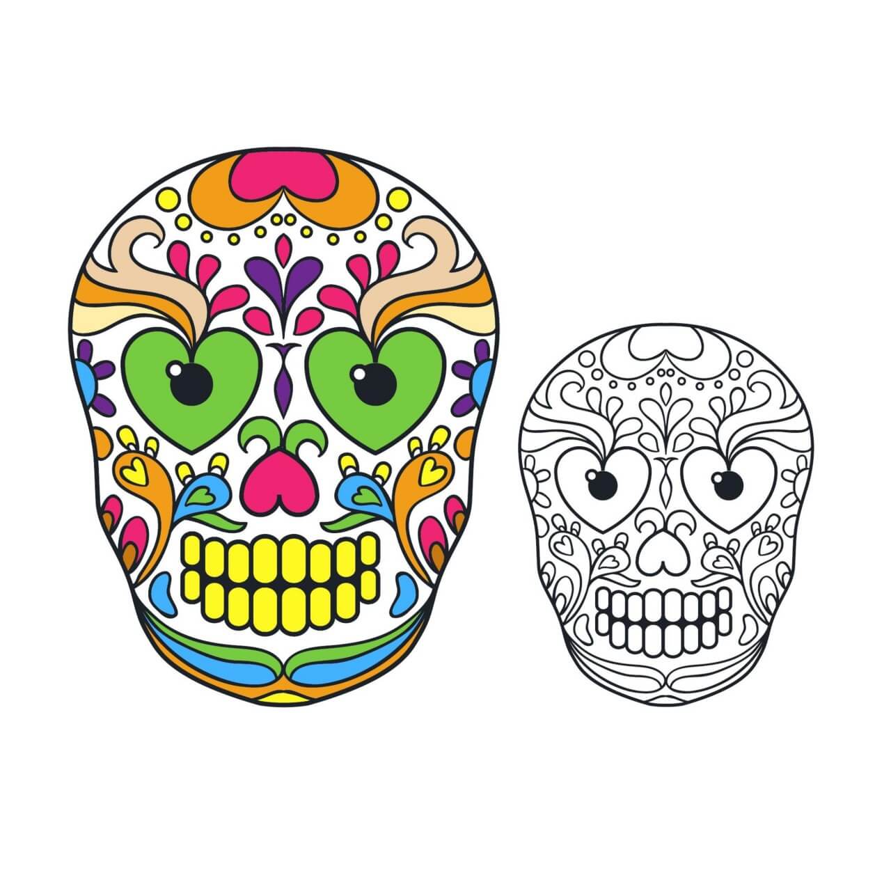 Free vector "Vector sugar skull illustration"