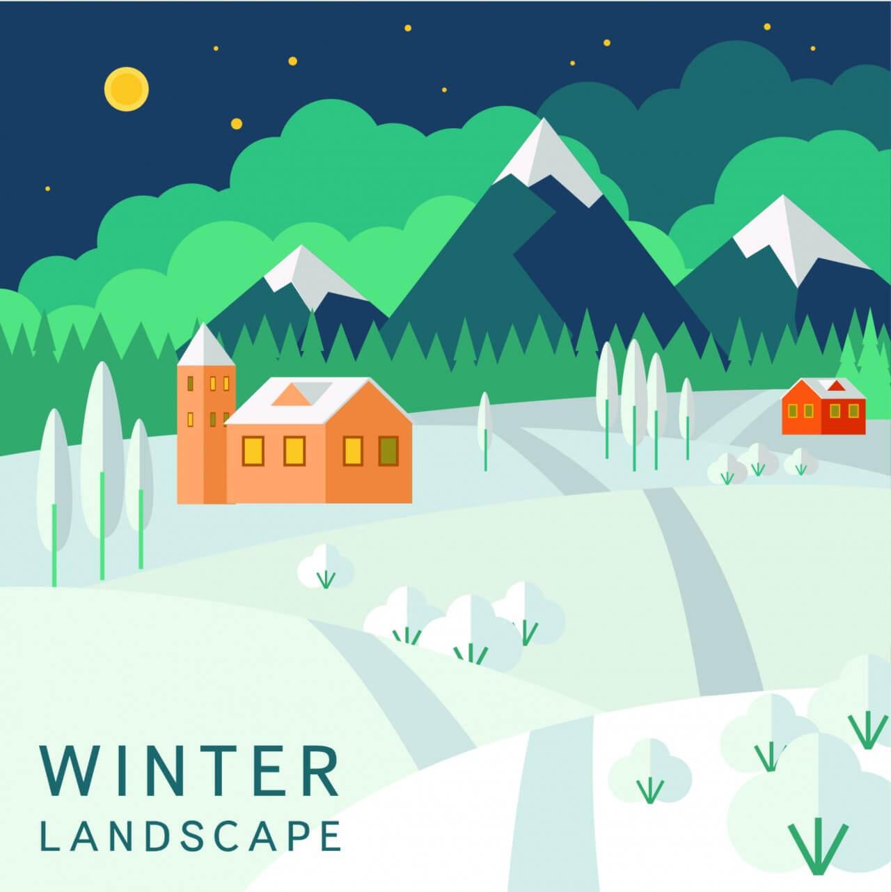 Free vector "Winter landscape"