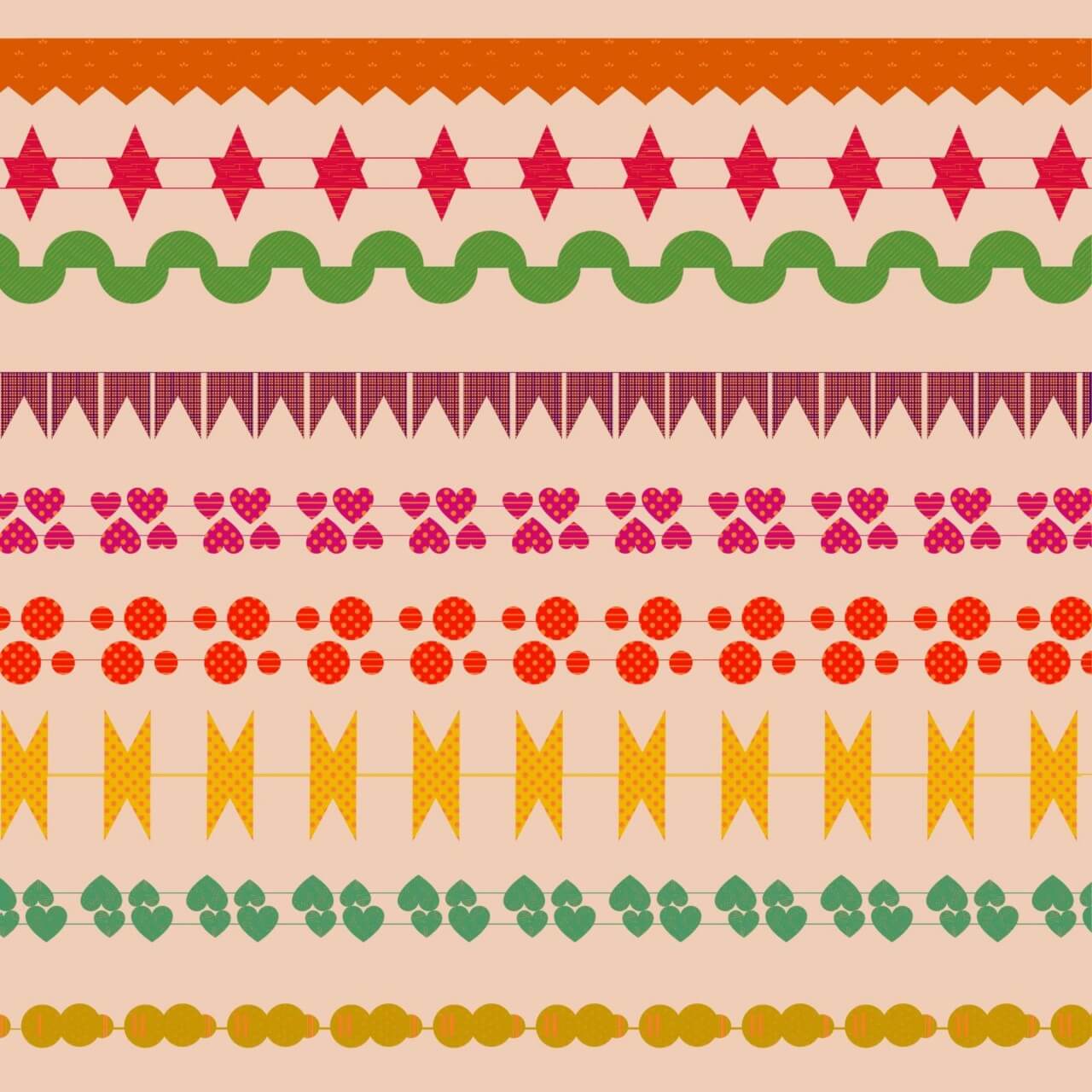 Free vector "Cute border vector set "