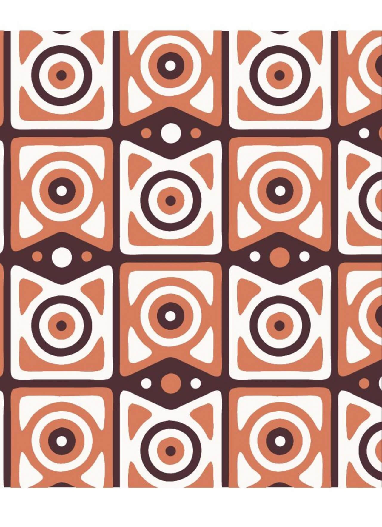 Free vector "Retro Maroon, Orange, and White Pattern"