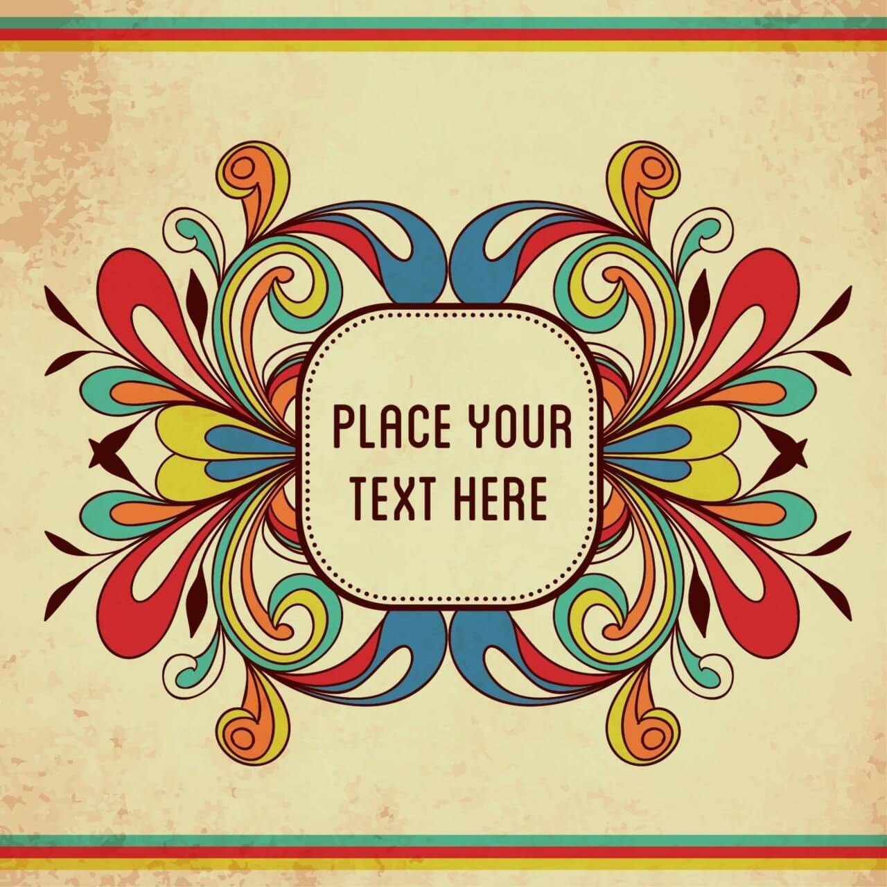 Free vector "Doodle vector illustration with frame and typography"