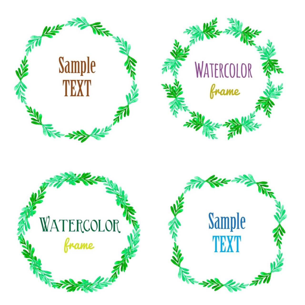 Free vector "Watercolor vector frames "