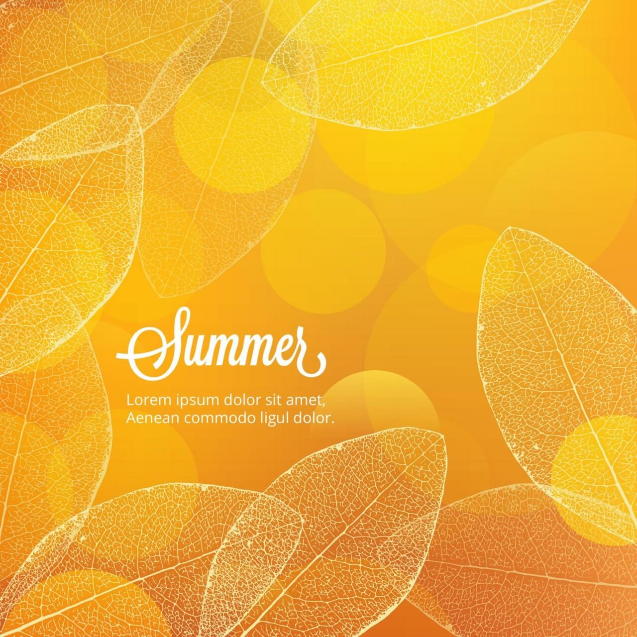 Free vector "Summer illustration with leaves"
