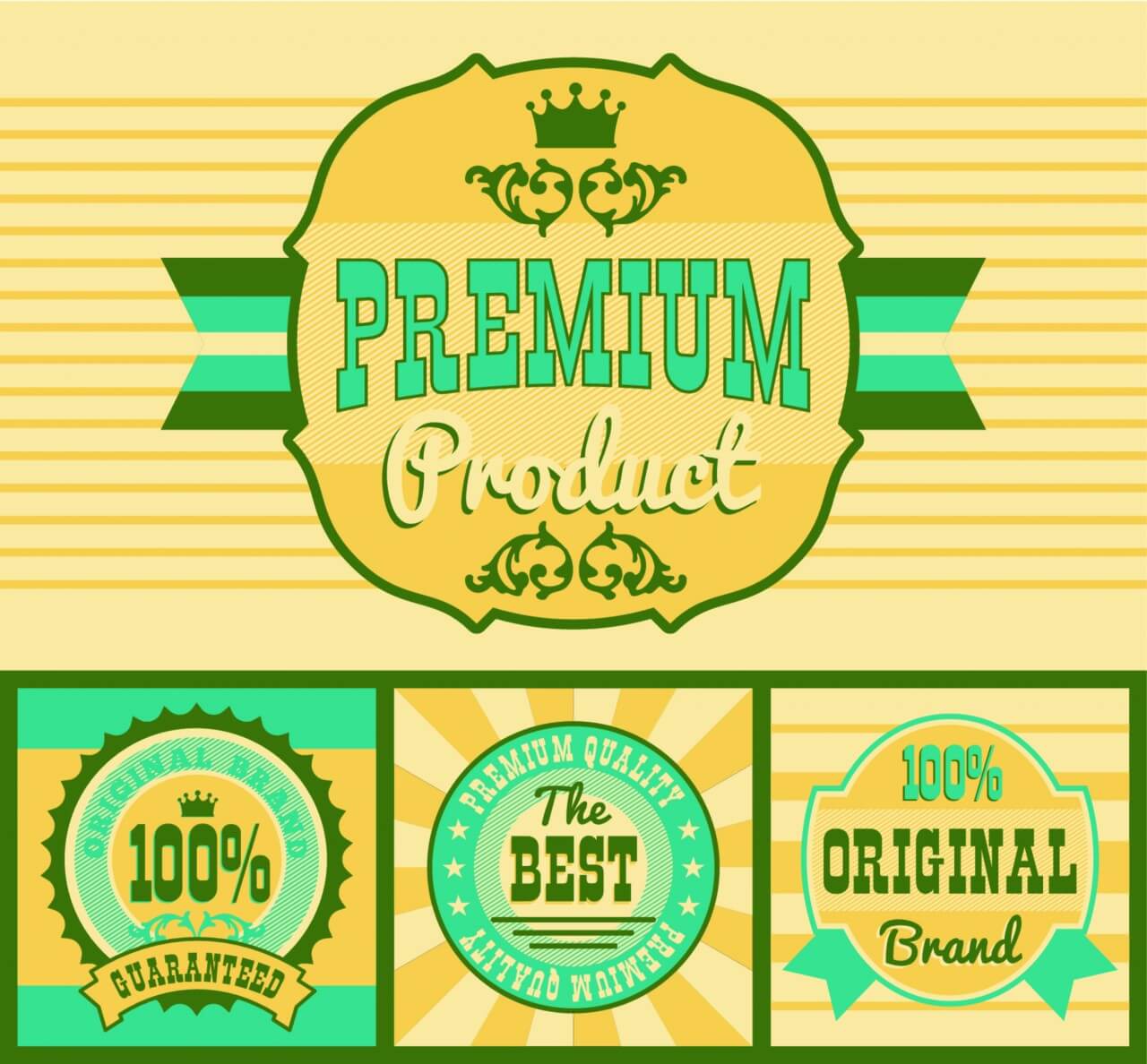 Free vector "Set of retro vintage badges"