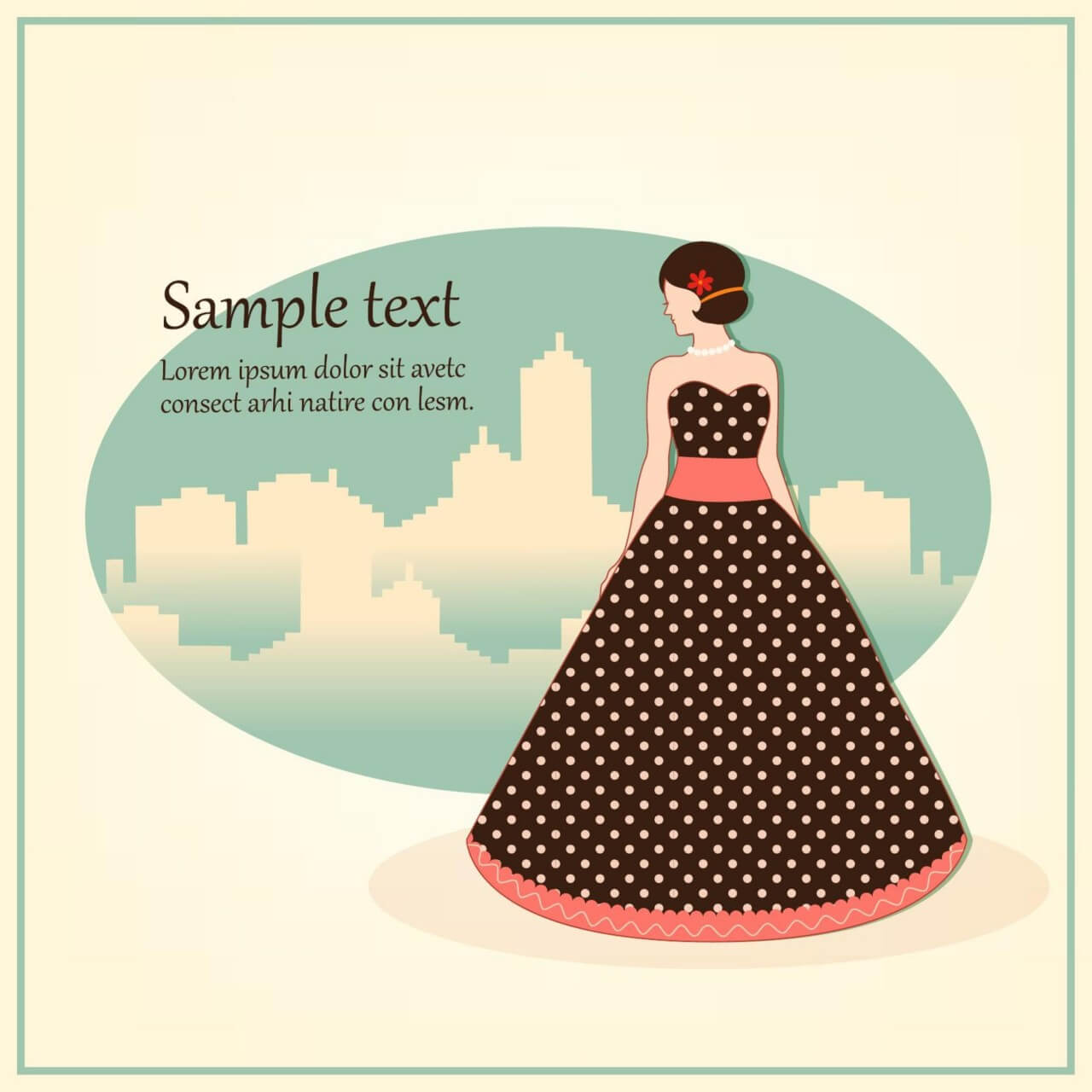 Free vector "Fashion vector illustration with girl"