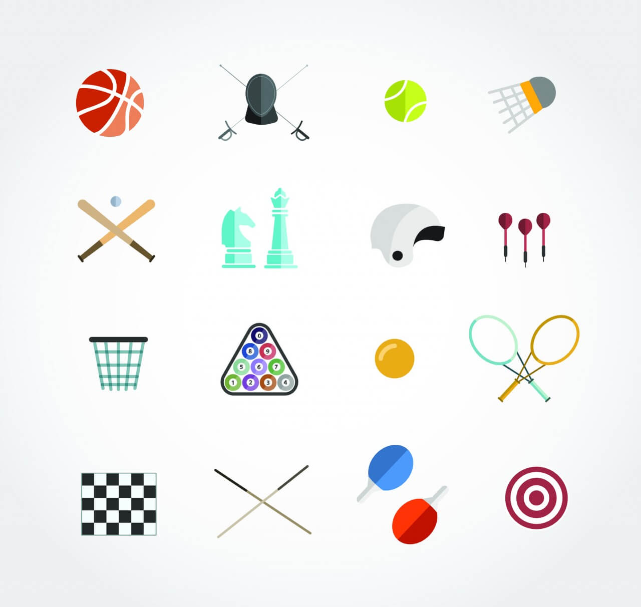 Free vector "Sport free vector icons set for web. Free design"