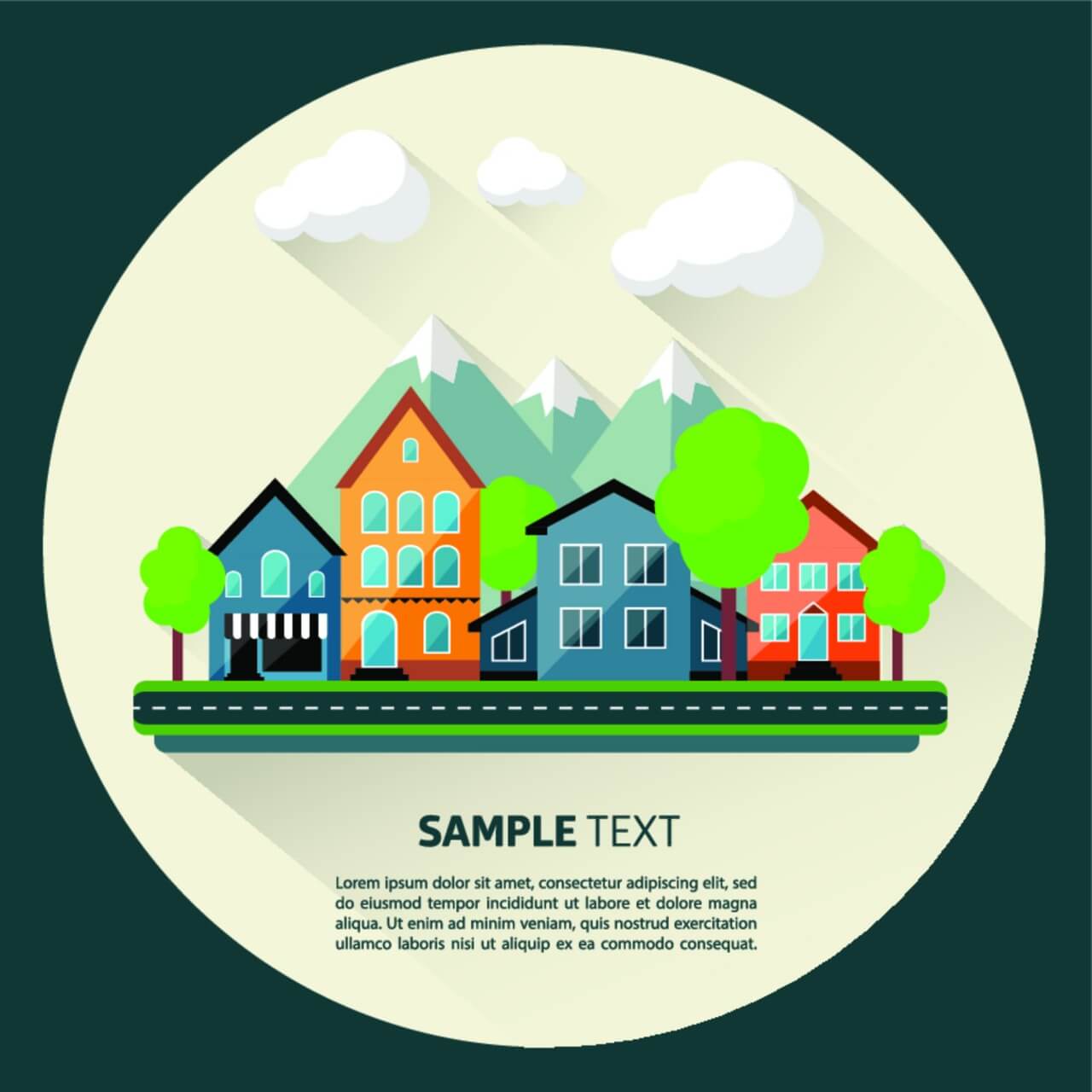 Free vector "Flat design urban landscape"