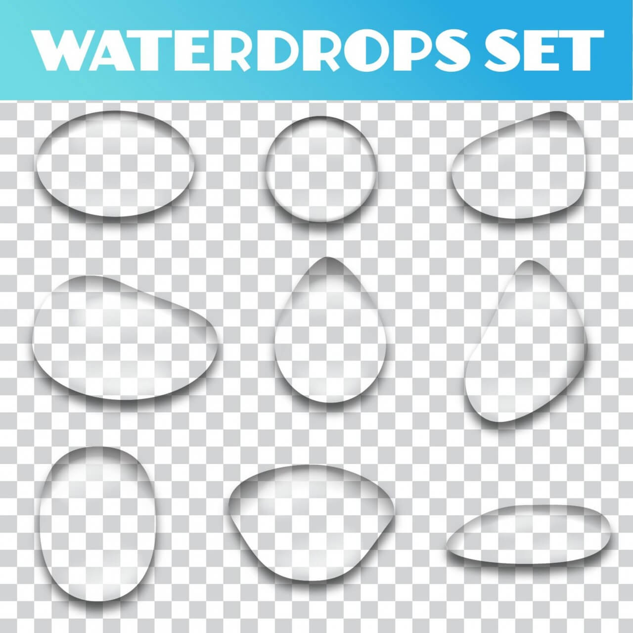 Free vector "Water drops vector set"