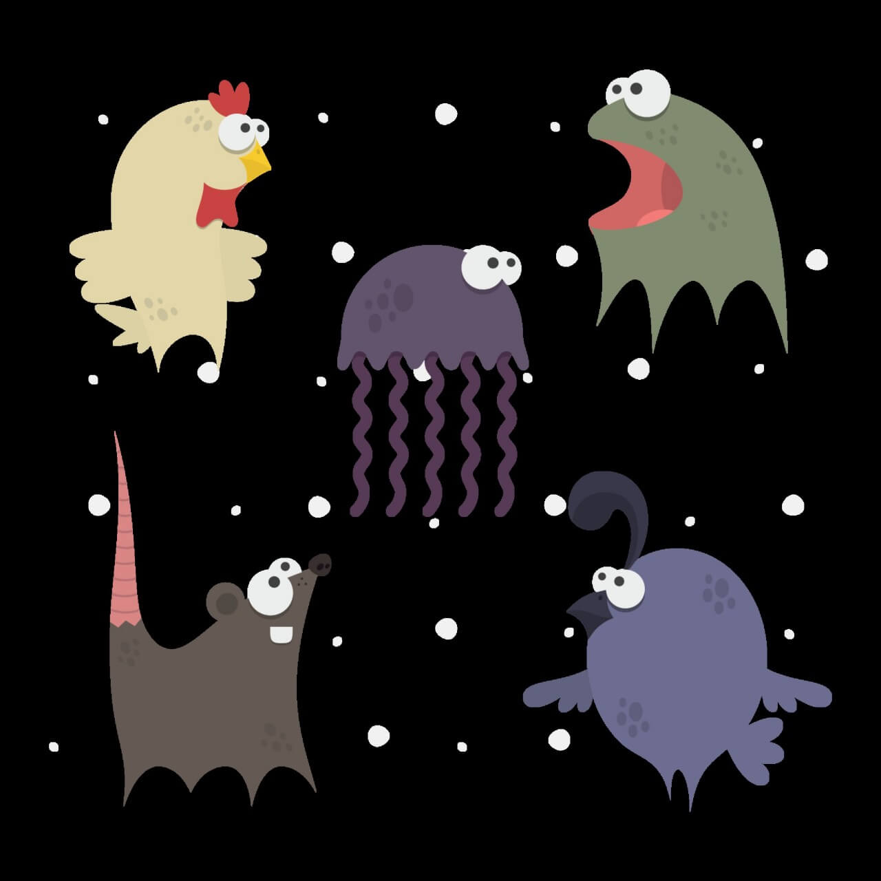 Free vector "Cute Animals Vector Set 5"