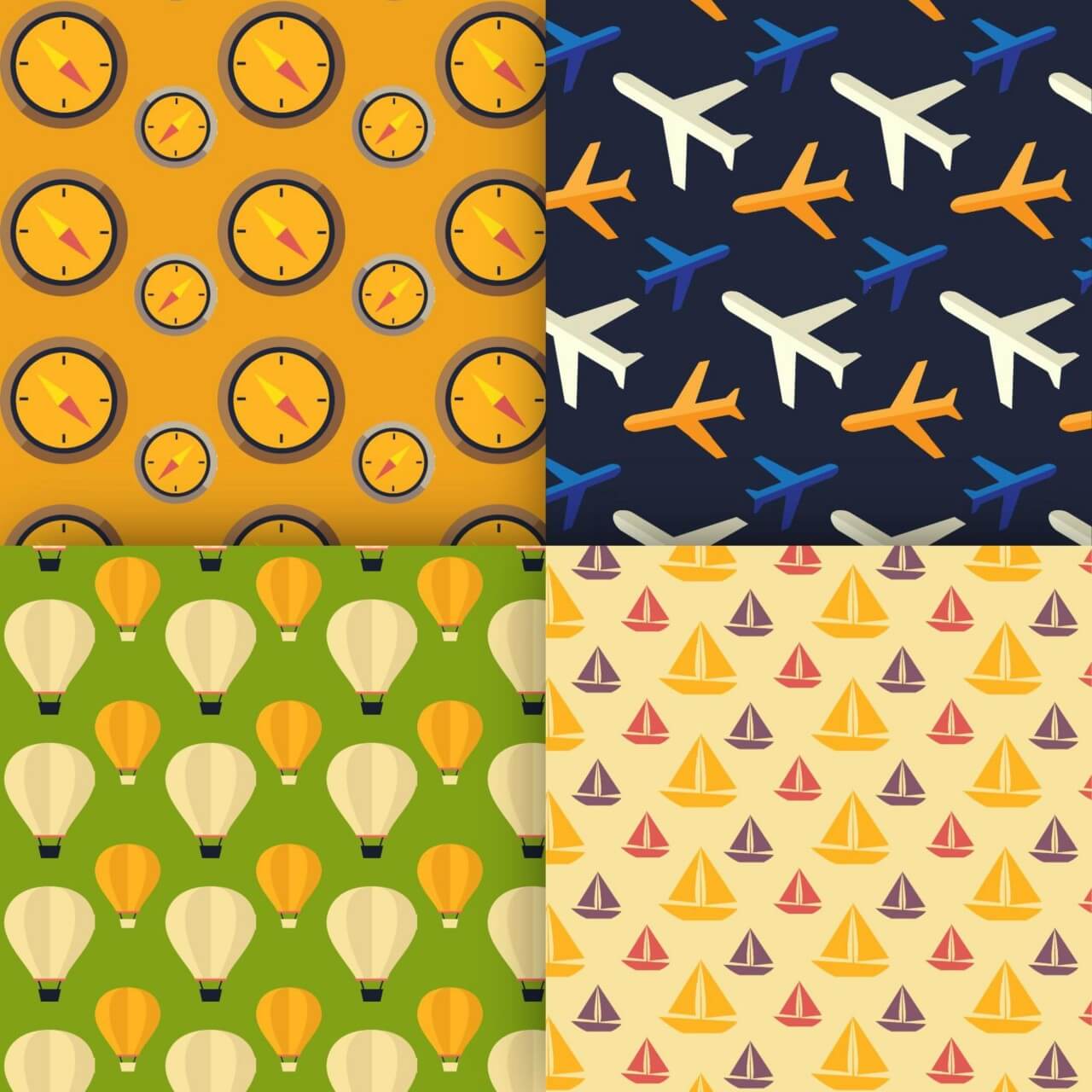 Free vector "Travel vector patterns"