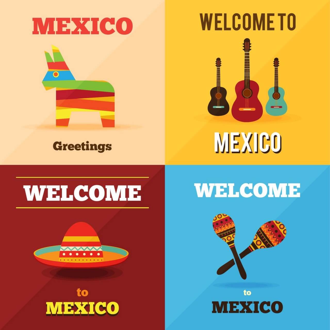 Free vector "Welcome to Mexico "