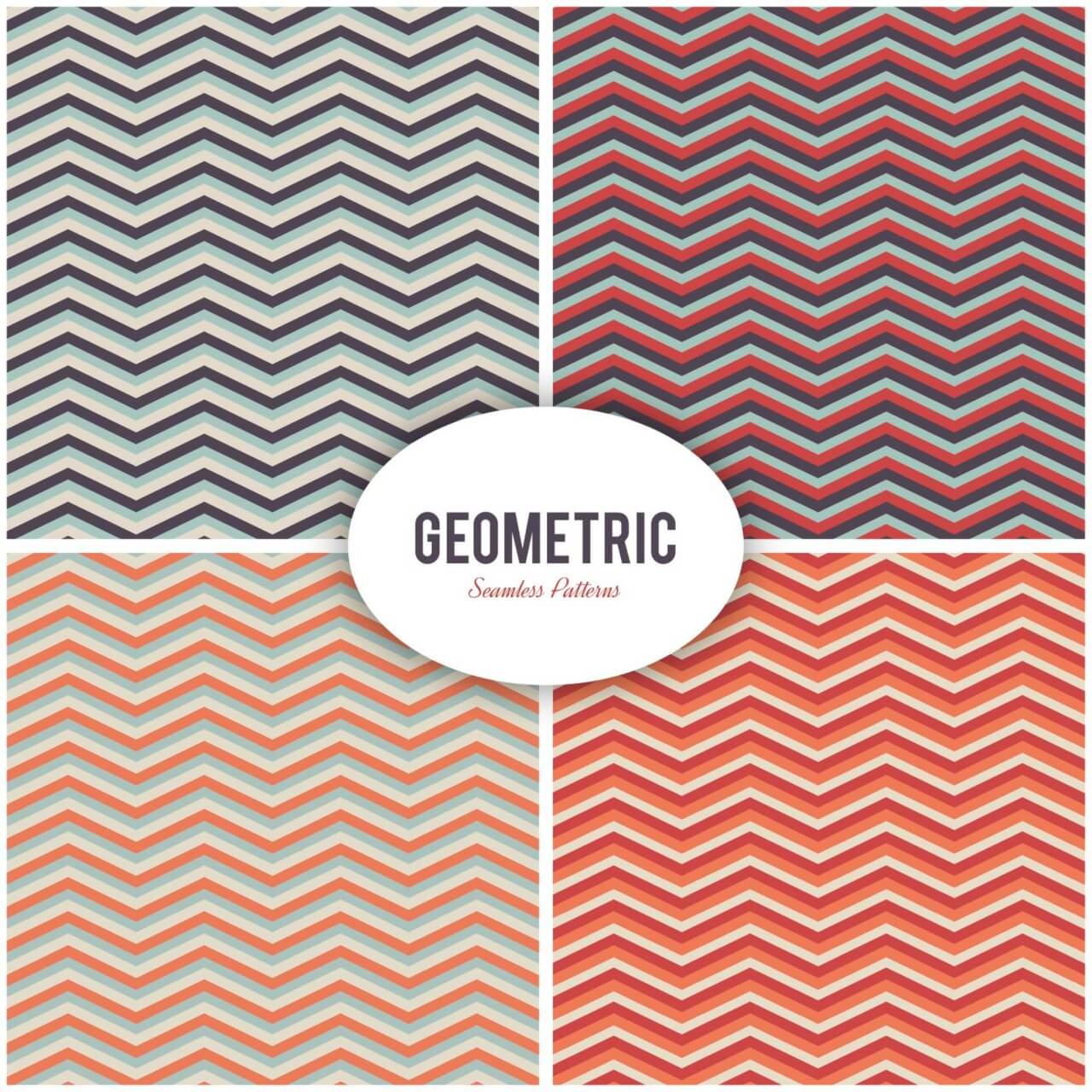 Free vector "Seamless vector geometric patterns set"