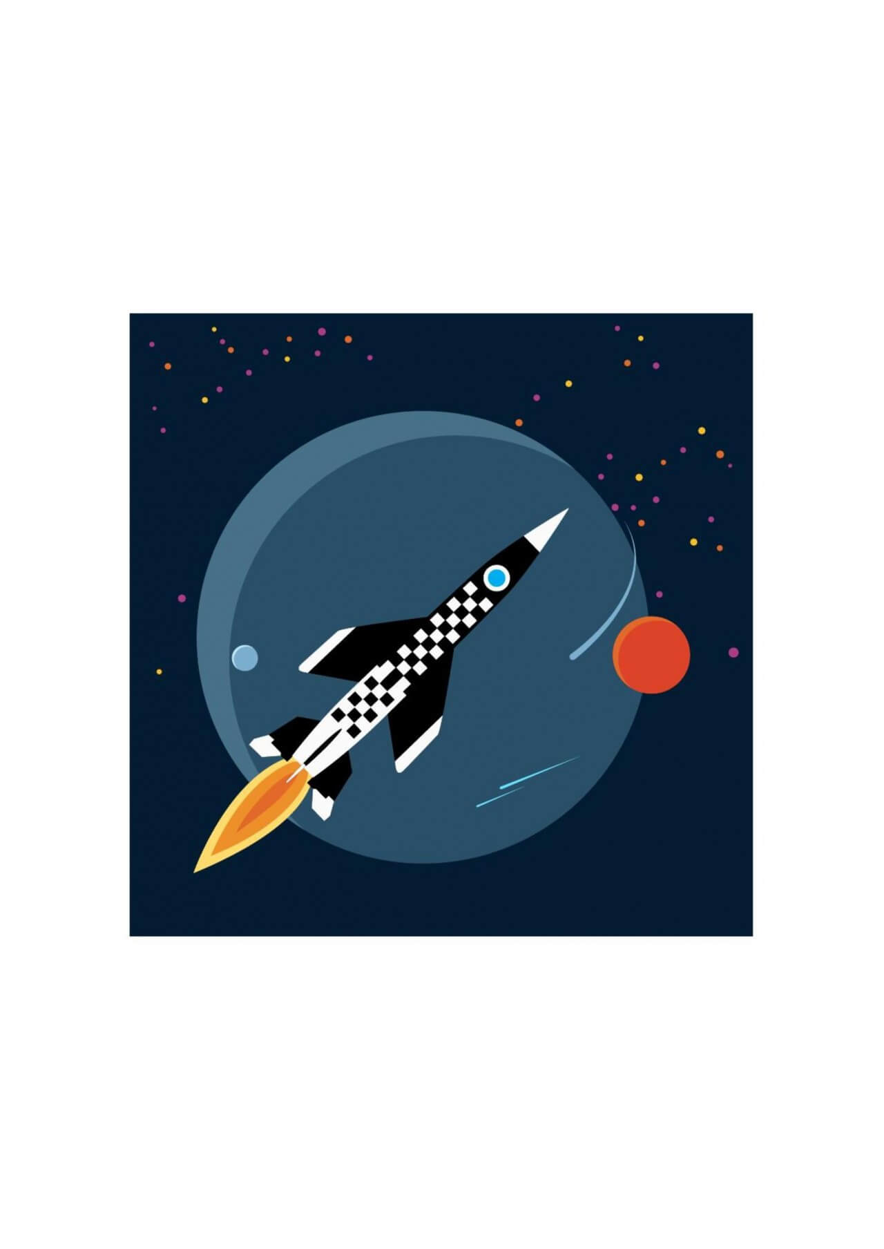 Free vector "Rocket in space"