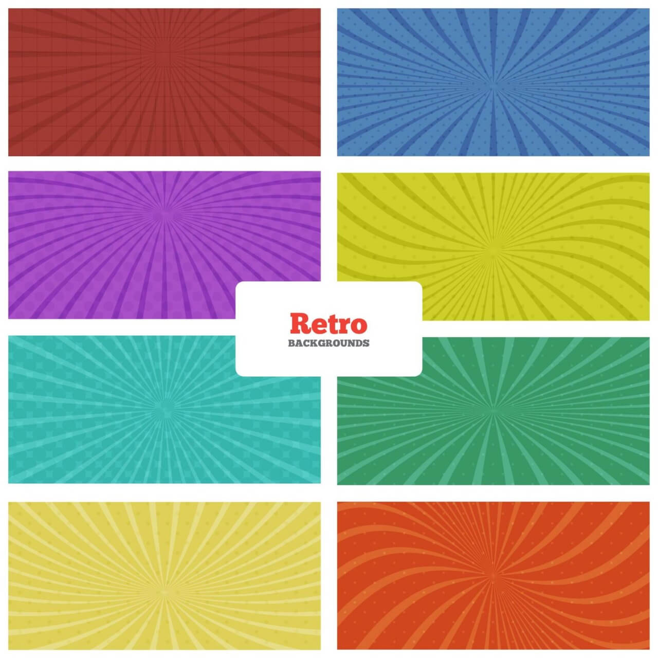 Free vector "Retro Backgrounds Set"