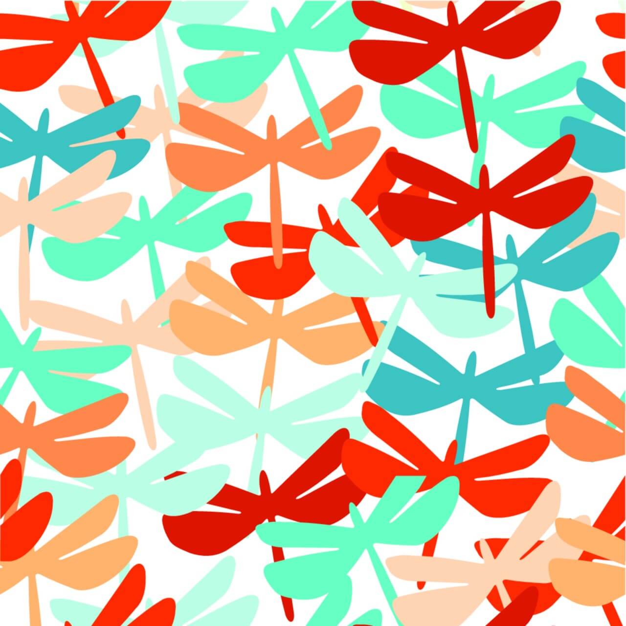 Free vector "Summer seamless background with dragonfly."