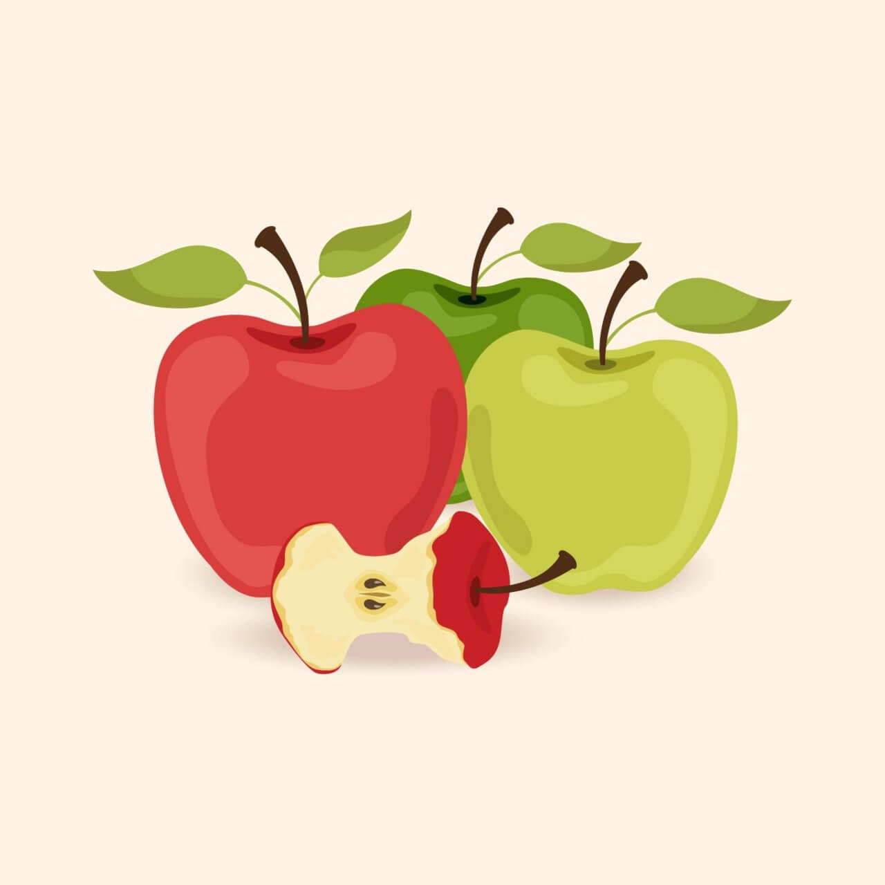 Free vector "Vector illustration with apples"