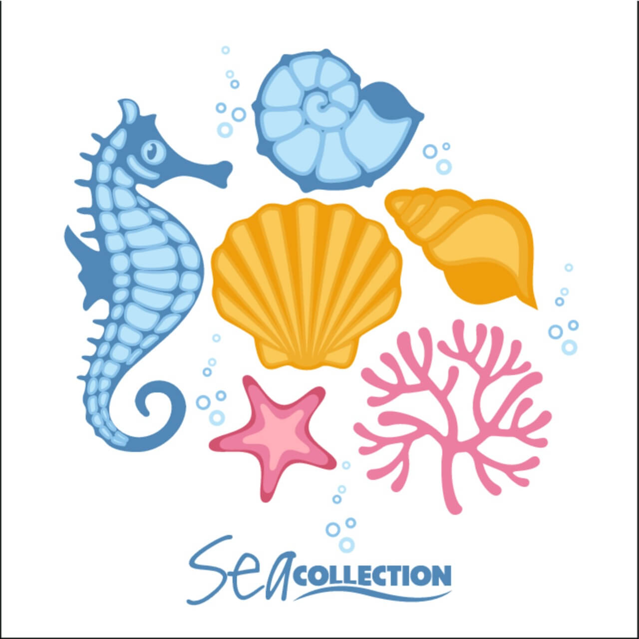 Free vector "Vector set of sea fauna. "