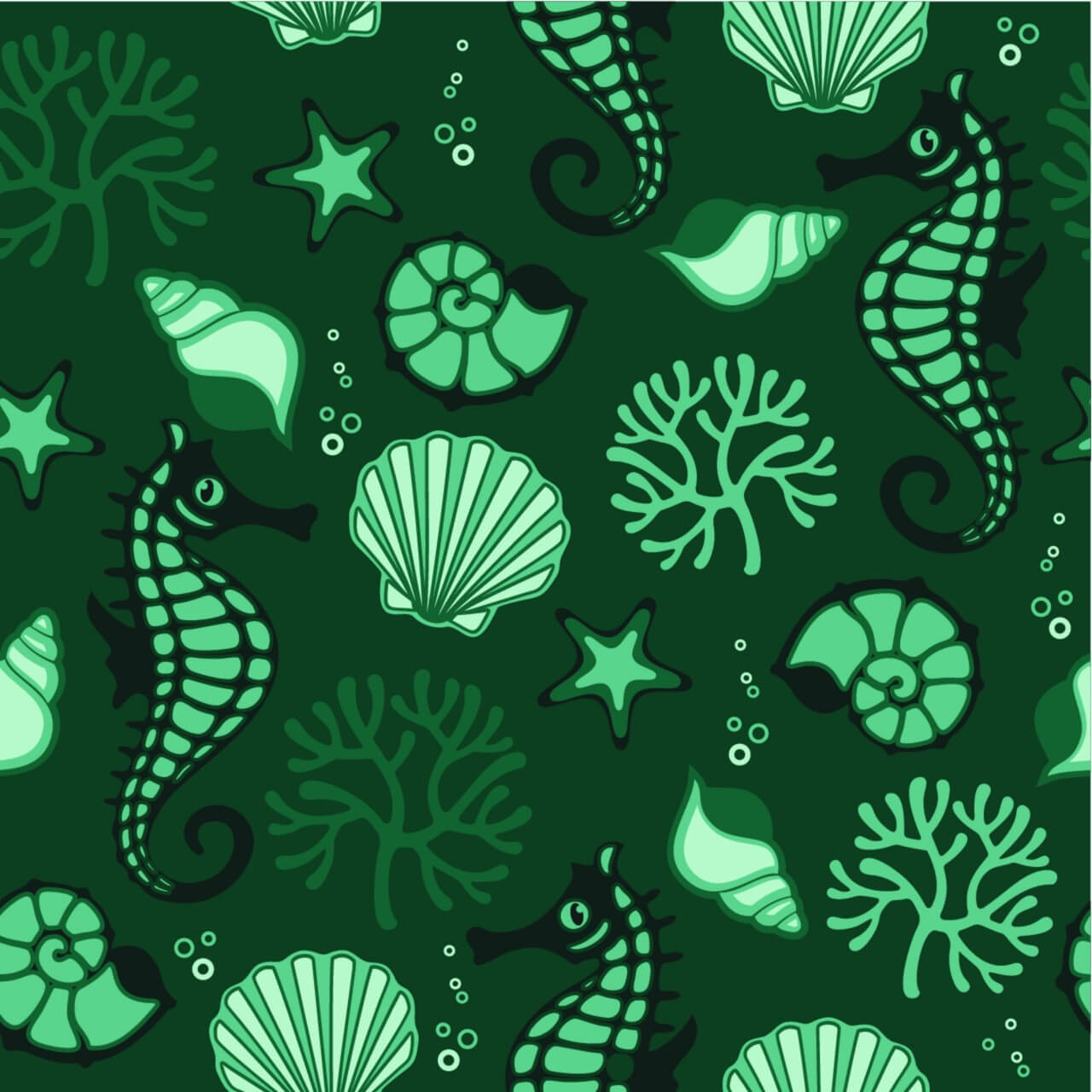 Free vector "Vector seamless pattern with sea fauna. "