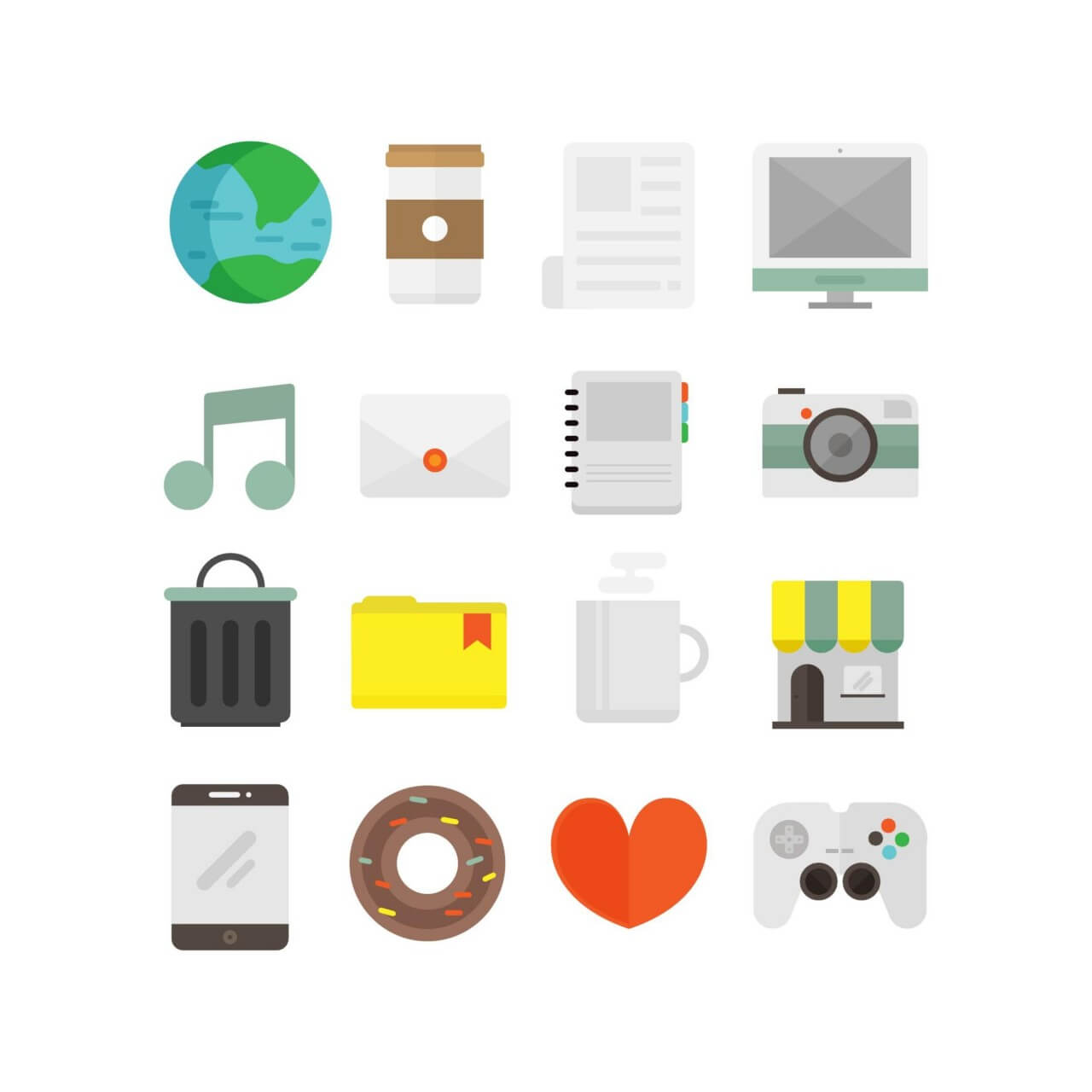 Free vector "Flat Icons for UI Design"