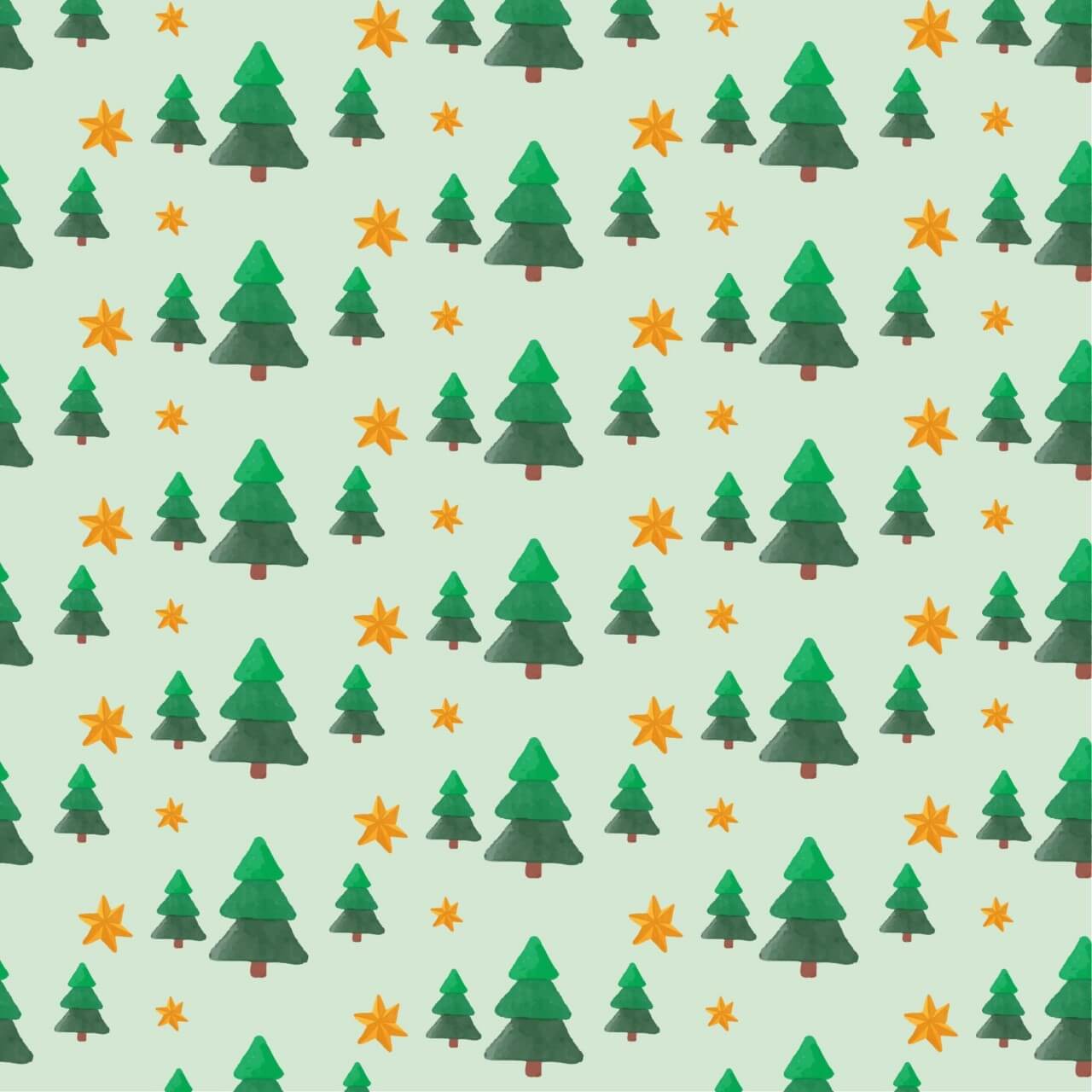 Free vector "Christmas pattern with trees and stars"