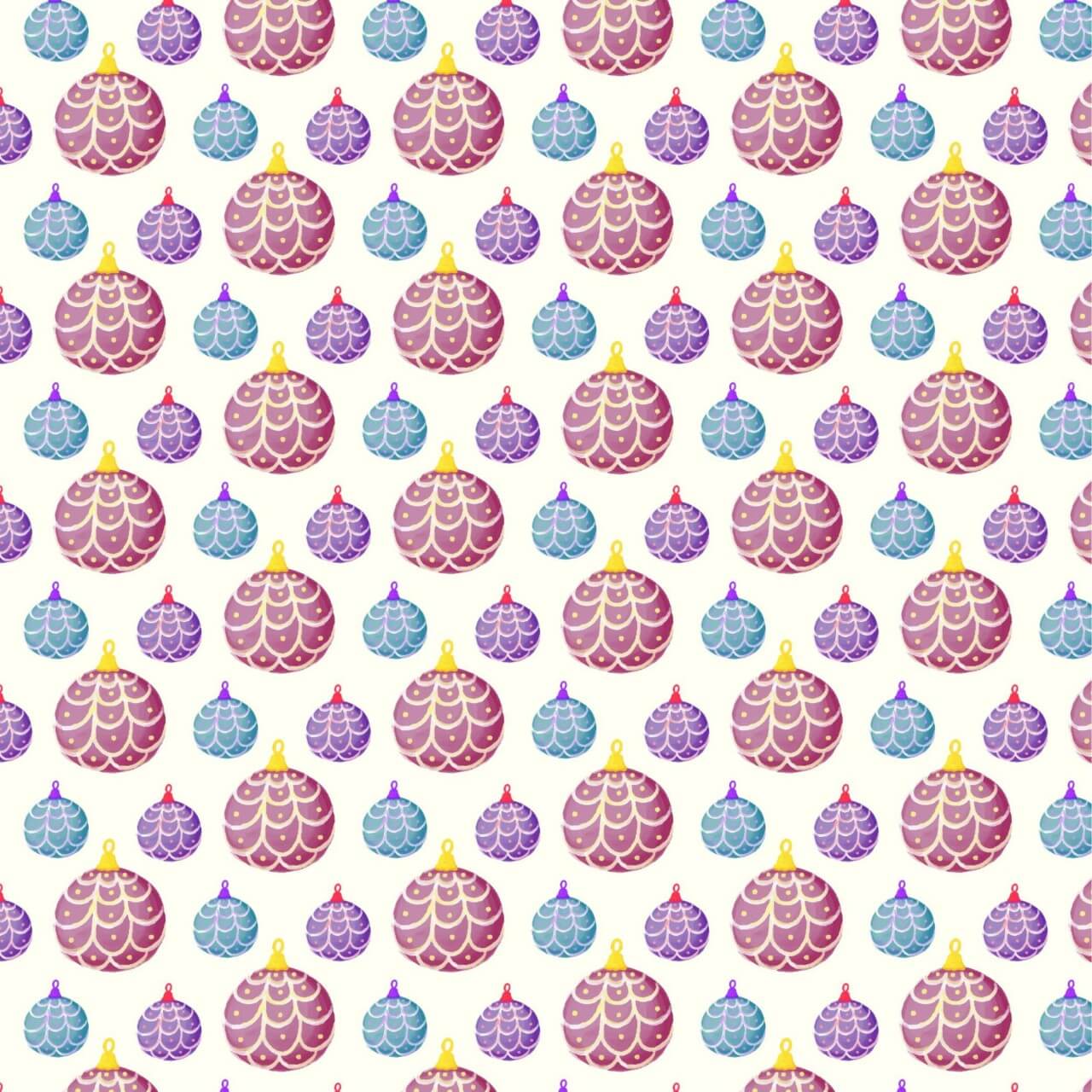Free vector "Christmas pattern with balls"