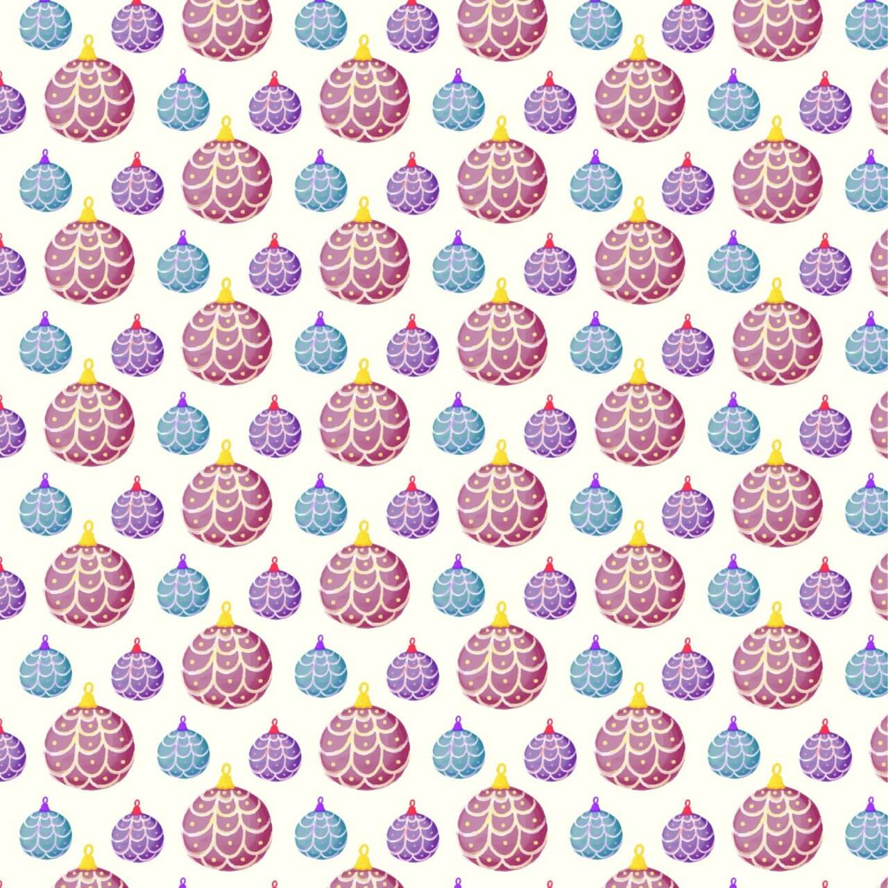 Free vector "Christmas pattern with balls"