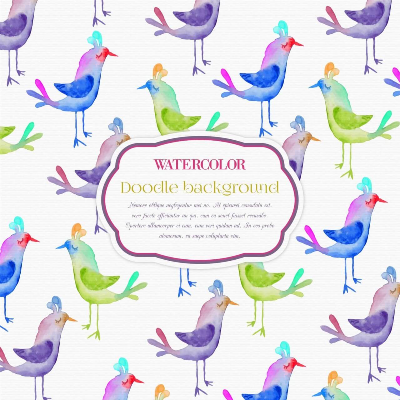 Free vector "Cute bird pattern"