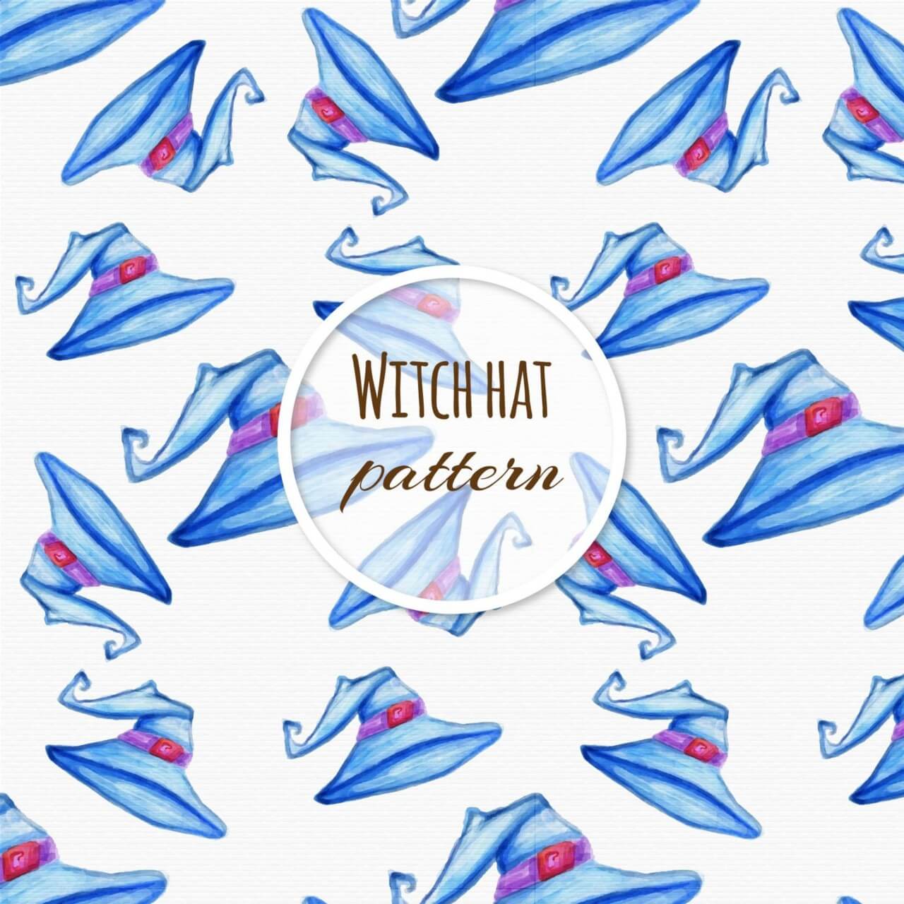 Free vector "Watercolor pattern with hat "