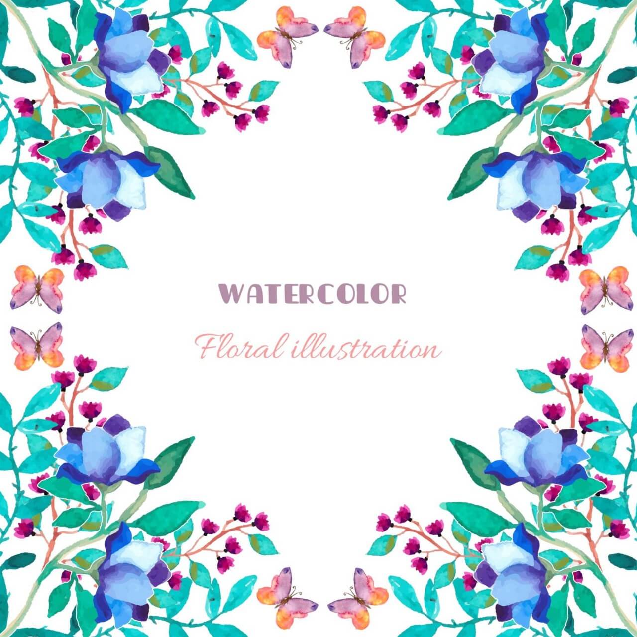 Free vector "Watercolor floral illustration"