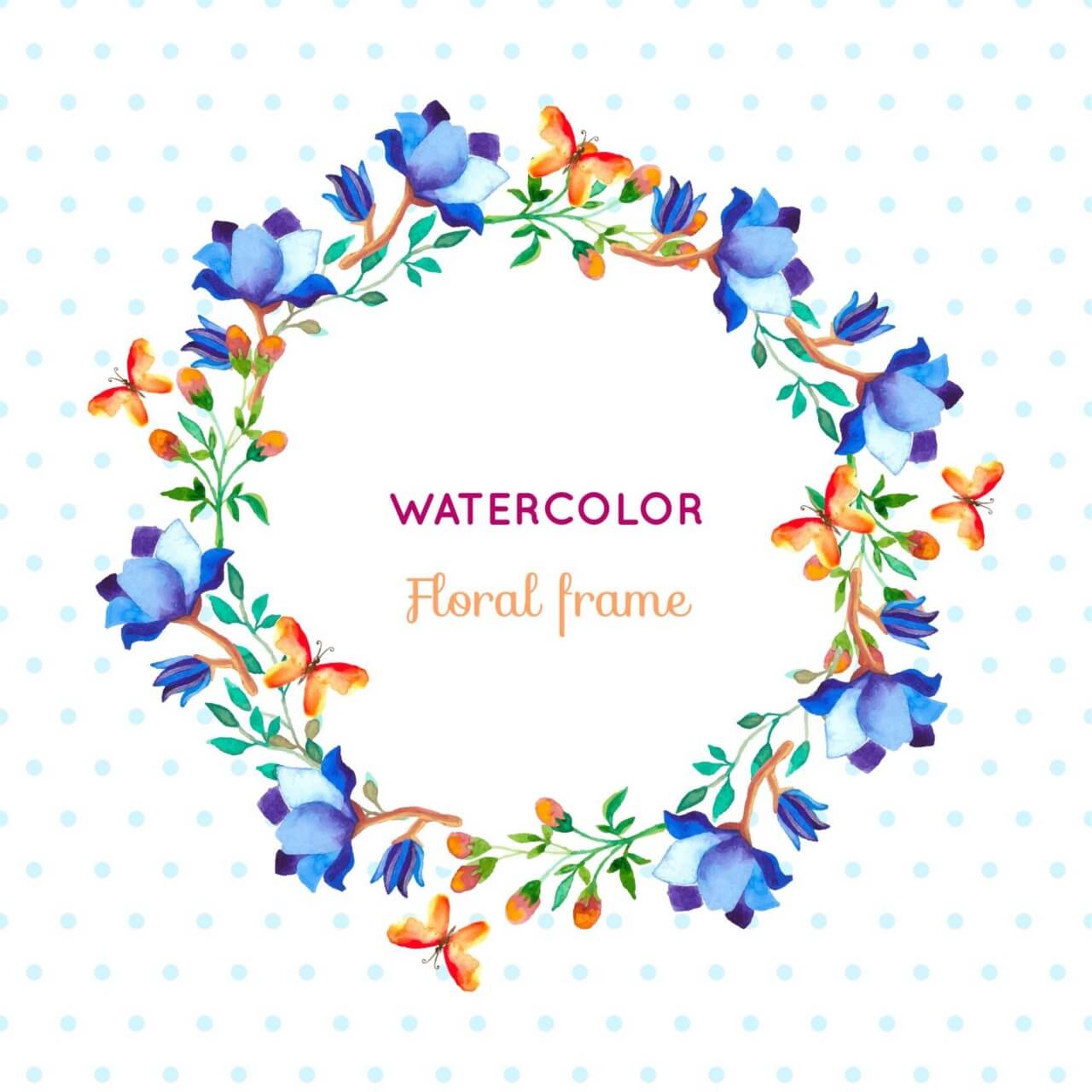 Free vector "Watercolor floral frame"