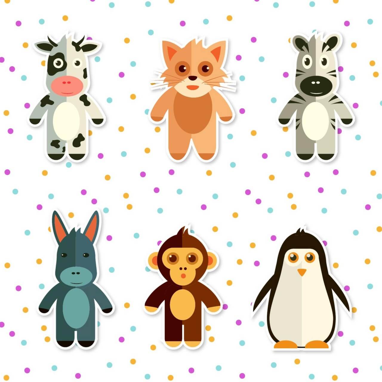 Free vector "Set of cute animals"