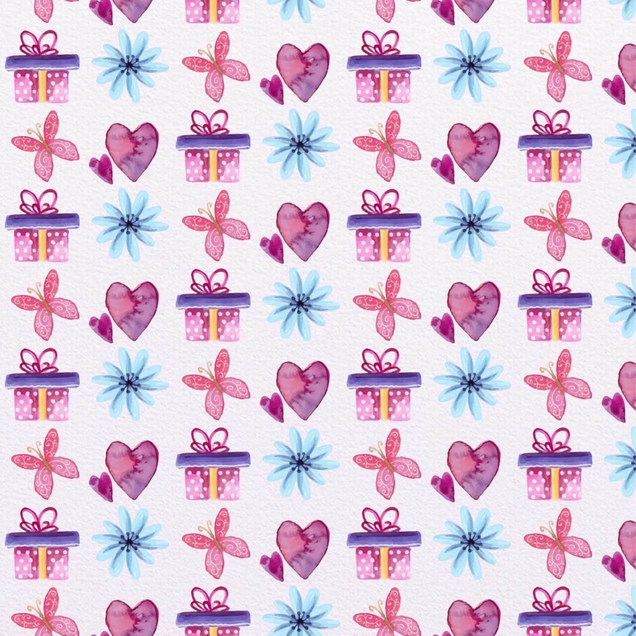 Free vector "Cute Valentine's Day Pattern"