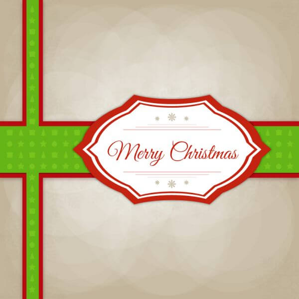 Christmas vector illustration with label vector