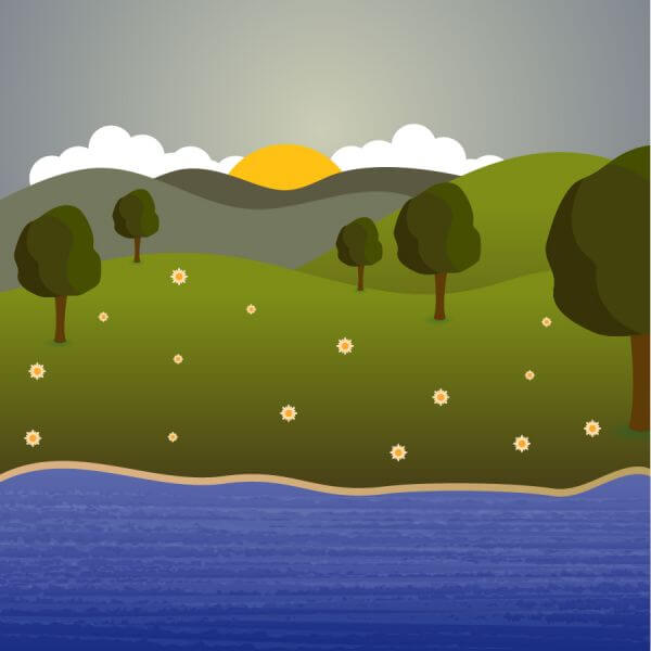 Landscape illustration vector