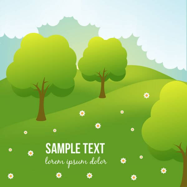 Landscape illustration vector