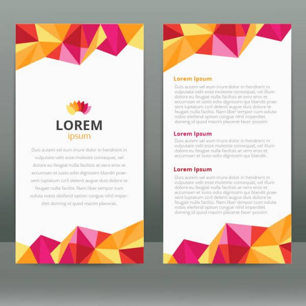 Triangular Flyer Design Template vector