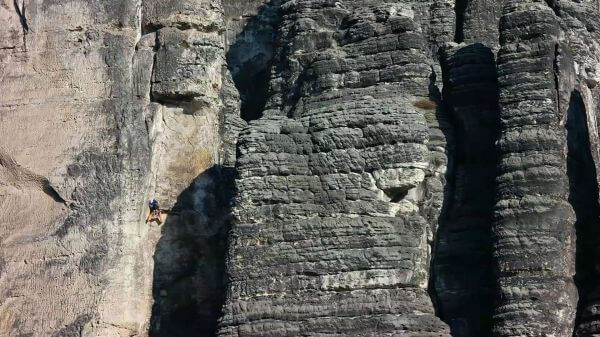 Climber  elbe sandstone mountains  saxon switzerland video