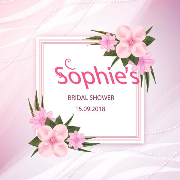Realistic floral card for wedding vector